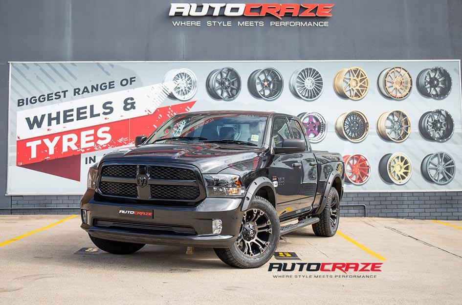 DODGE-RAM-VAPOR-BLACK-MACHINED-WITH-DARK-TINT